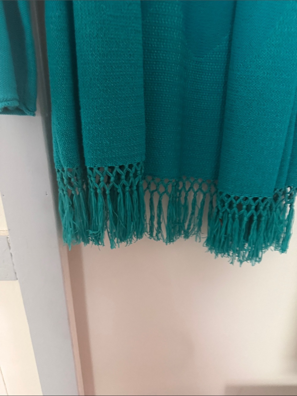 Lilly Pulitzer Teal Fringe Open Cardigan - Picture 3 of 3